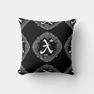 Elegantes gotisches Initial X Kissen
