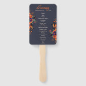 Elegantes gotisches Minimalprogramm für Hochzeiten Fächer (Rückseite)