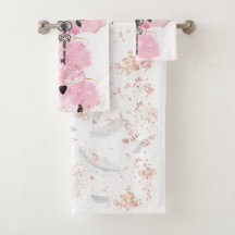 Elegantes, gotisches, originelles Badetuch-Set