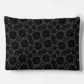 Elegantes Gotisches Schwarzes Rose Muster Personal Zubehörtasche (Rückseite)