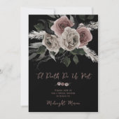 Elegantes gotisches Til Death Do us Part Brautpart Einladung (Vorderseite)