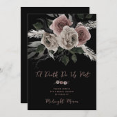 Elegantes gotisches Til Death Do us Part Brautpart Einladung (Vorne/Hinten)