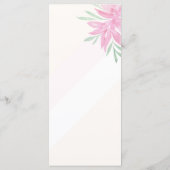 Elegantes, göttliches, florales Wasser handbemalt Menükarte (Rückseite)