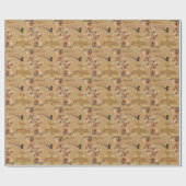 Elegantes Gown Silhouette Brautparty Geschenkpapier (Flach)