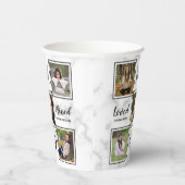 Elegantes Grabdenkmal personalisieren FotoCollage Pappbecher (Rechts)
