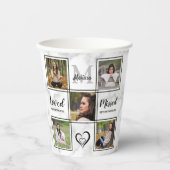 Elegantes Grabdenkmal personalisieren FotoCollage Pappbecher (Vorderseite)