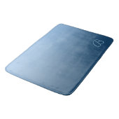 Elegantes Gradient Blue mit benutzerdefinierter Mo Badematte (Schrägansicht)