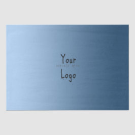 Elegantes Gradient Blue mit individuellem Logo Seidenpapier