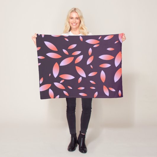 Elegantes Gradient-Leaf-Muster Lila Blanket Fleecedecke (Beispiel)