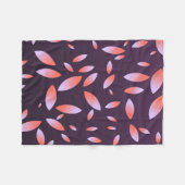 Elegantes Gradient-Leaf-Muster Lila Blanket Fleecedecke (Vorderseite (Horizontal))