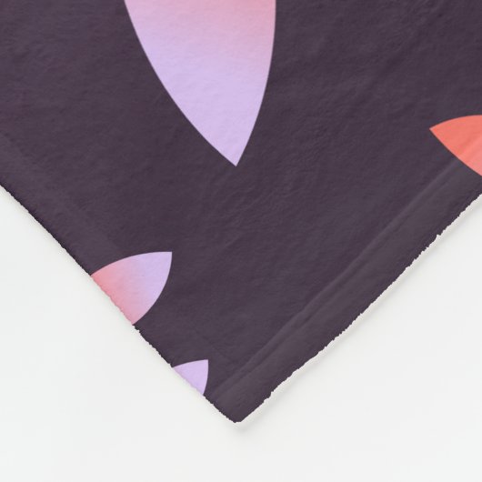 Elegantes Gradient-Leaf-Muster Lila Blanket Fleecedecke (Ecke)