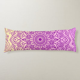 Elegantes Gradient Lila Peach Mandala Muster Seitenschläferkissen