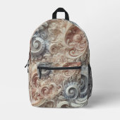 Elegantes Gradient Pastel Lace Muster Medium Gesch Bedruckter Rucksack (Vorderseite)