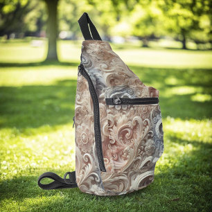 Elegantes Gradient Pastel Lace Muster Medium Gesch Crossbody Bag