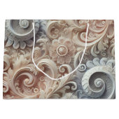 Elegantes Gradient Pastel Lace Muster Medium Gesch Große Geschenktüte (Vorderseite)