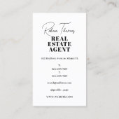 Elegantes Gradientenportrait Visitenkarte (Rückseite)