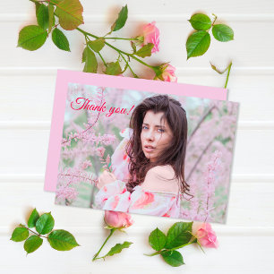 Elegantes Graduate Custom-Foto Dankeskarte