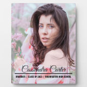 Elegantes Graduate Custom-Foto Fotoplatte (Vorderseite)