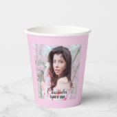 Elegantes Graduate Custom-Foto Pappbecher (Vorderseite)