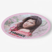 Elegantes Graduate Custom-Foto Pappteller (Schrägansicht)