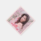 Elegantes Graduate Custom-Foto Serviette (Ecke)