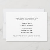 Elegantes Graduate Foto 2023 Black Graduation Part Einladung (Rückseite)