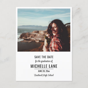 Elegantes Graduate Save the Date Foto Postkarte