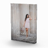 Elegantes Graduate Script mit Foto (Rechts)