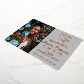 Elegantes Graduierungsparty Foto Moderner Stil Folieneinladung (Gedreht)