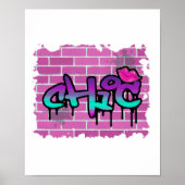 elegantes Graffiti-Design Poster (Vorne)