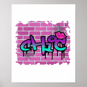 elegantes Graffiti-Design Poster