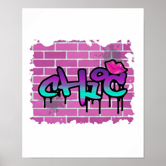 elegantes Graffiti-Design Poster (Vorne)