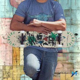 Elegantes Graffiti mit geometrischen Abstrakten El Skateboard