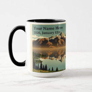 Elegantes Grand Teton Wildlife & Peak Custom Tasse