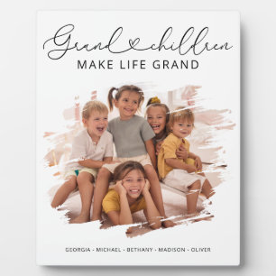 Elegantes Grandeltern Grandchildren Foto Fotoplatte