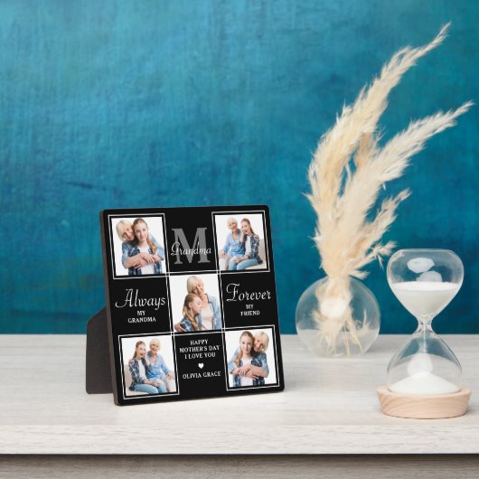 Elegantes GRANDMA 5 Foto Collage Monogram Poem Fotoplatte (InSitu)
