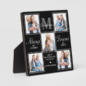 Elegantes GRANDMA 5 Foto Collage Monogram Poem Fotoplatte (Vorderseite)