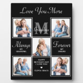 Elegantes GRANDMA 5 Foto Collage Monogram Poem Fotoplatte (Vorderseite)