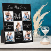 Elegantes GRANDMA 5 Foto Collage Monogram Poem Fotoplatte (Seite)