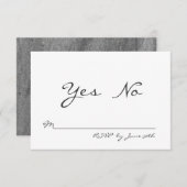 Elegantes Granit UAWG RSVP Karte (Vorne/Hinten)