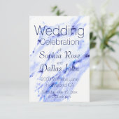 Elegantes Granitmuster aus weißem Marmor Einladung (Stehend Vorderseite)