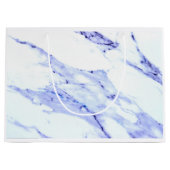 Elegantes Granitmuster aus weißem Marmor Große Geschenktüte (Vorderseite)