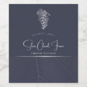 Elegantes Grapevine Design Weinetikett (Einzelnes Label)