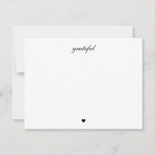Elegantes Grateful Heart Schriftbild Dankeskarte