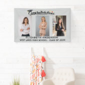 Elegantes Gratulationsskript Abschlussfoto 3 Banner (Insitu)