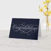 Elegantes Gratulationsskript Karte (Gelbe Blume)