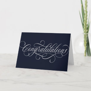 Elegantes Gratulationsskript Karte