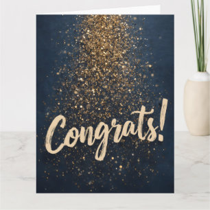 Elegantes "Gratuliere!" Grußwort mit goldenem Konf Karte