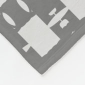 Elegantes, grau geometrisches Muster Fleecedecke (Ecke)
