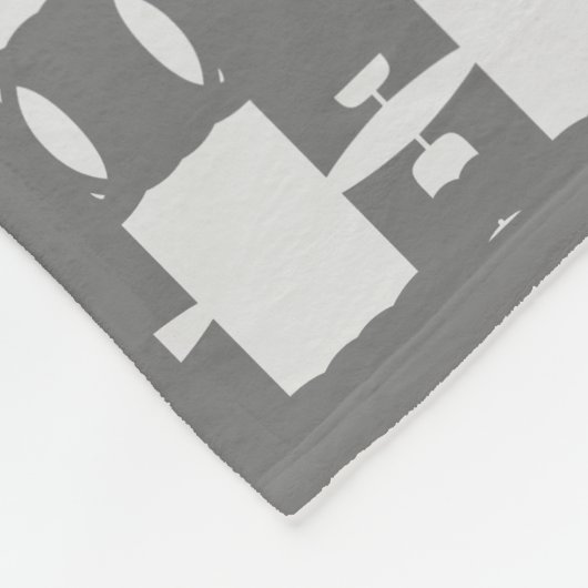 Elegantes, grau geometrisches Muster Fleecedecke (Ecke)